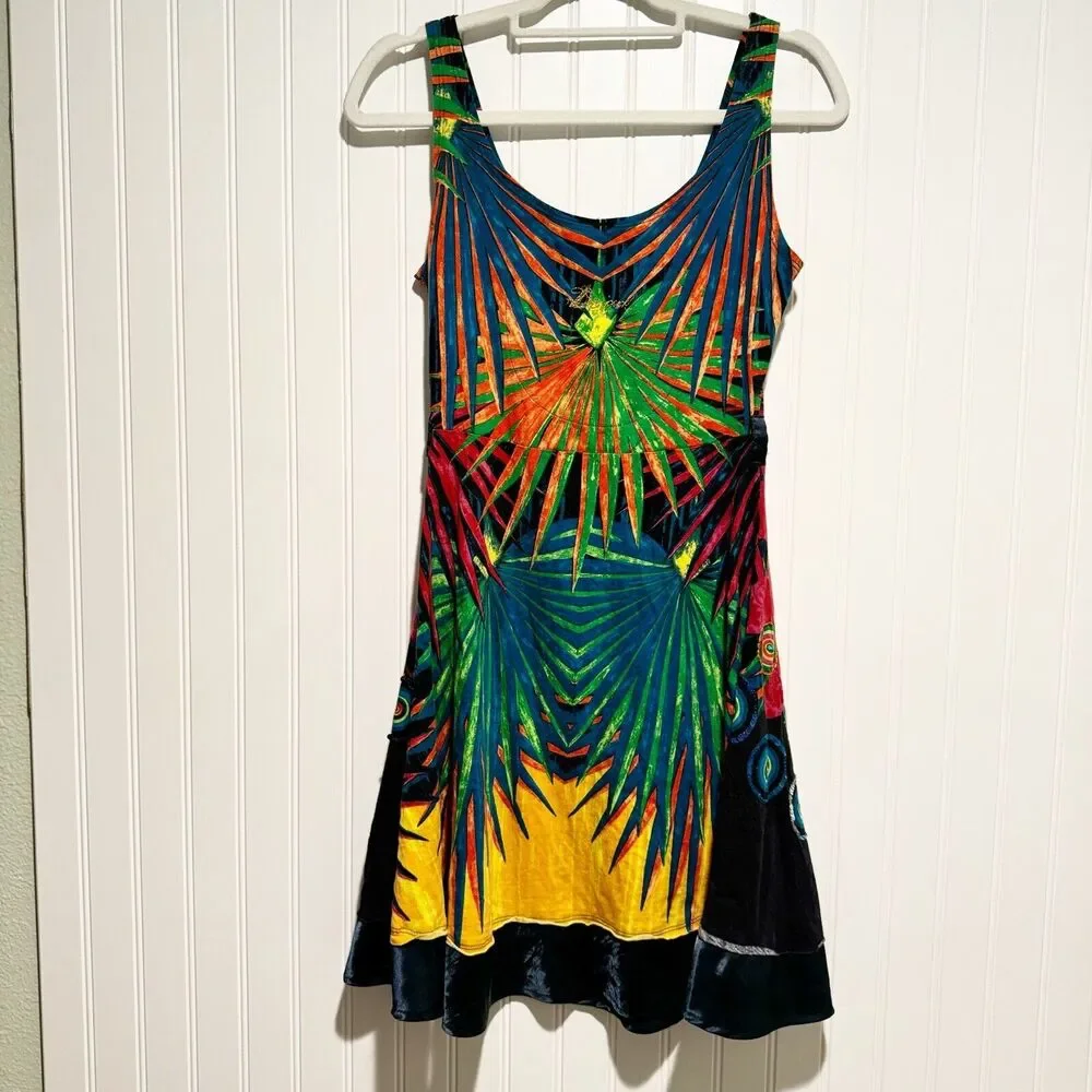 Desigual Tropical Floral Tank Dress Cotton No Belt Size Small - Picture 8 of 8